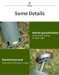 LED Outdoor Camping Lantern, UBS Rechargeable, Adjustable Color Temperature Outdoor Portable Lantern, IP65 Waterproof,