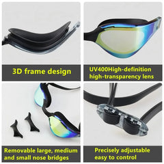 Arena hit pro Professional Racing Swimming Goggles Waterproof Anti Fog High Definition UV400 Competition Training Swim Equipment