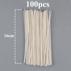 8-20cm 100 PCS Candle Wicks Smokeless Wax Pure Cotton Core for DIY Candle Making Pre-waxed Wicks Party Supplies