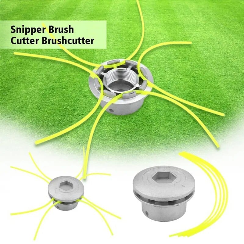 Brushcutter Head Aluminium Line Head Trimmer Head Reel Kit for Gasoline Brush Cutter