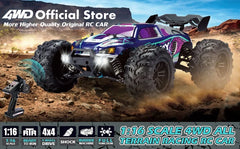 4WD 1:16 80KM/H Super Brushless 50KM/H Brushed RC Car 4x4 Off Road Remote Control High Speed Drift Monster Truck Toy  Kids Adult