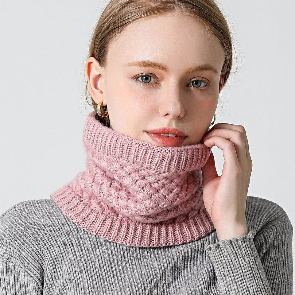 2022 New Neck Scarf Winter Women Men Solid Knitting Collar Thick Warm Velveted Rings Scarves High Quality Allmatch Muffler