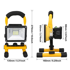 Floodlight 30W LED Portable Rechargeable Waterproof Spotlight Battery Powered Searchlight Outdoor Work Lamp Camping Lantern