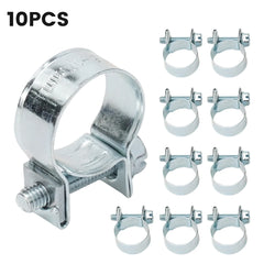 10pcs Jubilee Hose Clamp Fuel Line Clamp Water Pipe Clip Sealing Welding Clip For Fuel Pipe Diesel Gasoline Pipe Anti Corrosive