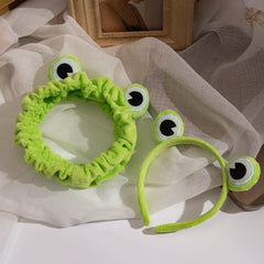 Funny Frog Makeup Headband Wide-brimmed Elastic Hairbands Cute Girls Hair Bands Women Hair Accessories Girls Hairband