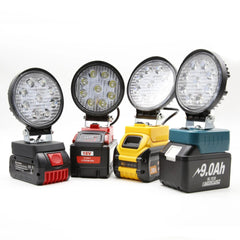 LED Work Light Flashlight Torch Portable Emergency Flood Lamp Camping lamp,For Makita/Dewalt/Milwaukee/Bosch 18V Li-ion Battery