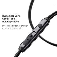 Baseus H19 Earphone Stereo Headset In-Ear Earbuds 3.5mm Jack Wire Earphone With Mic for iPhone 6s Xiaomi Samsung fone de ouvido