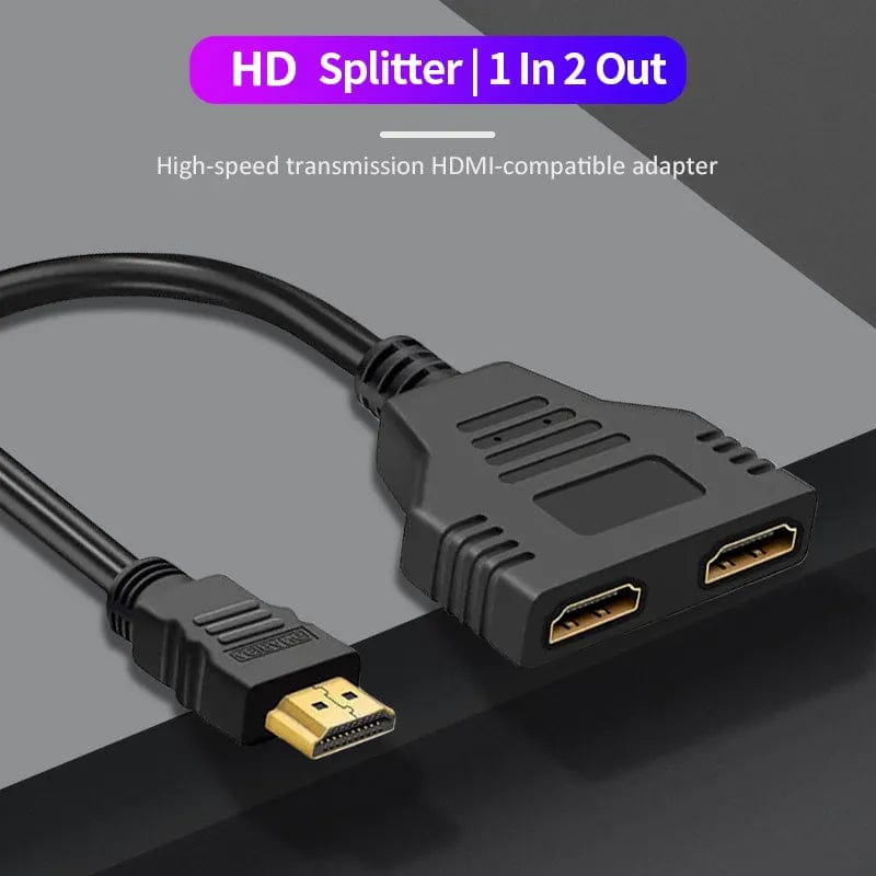 HDMI-compatible Cable Splitter 1080P 2 Dual Port Y Splitter 1 In 2 Out Cable Adapter For LCD TV Box PS3 HDMI-compatible Splitter