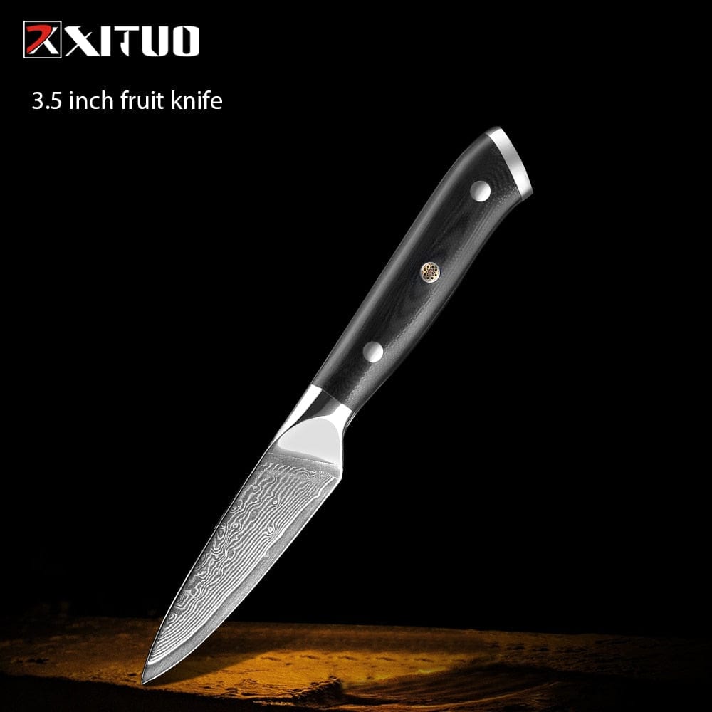 XITUO Damascus kitchen Knife 1-9PC 67 layers Japan Damascus steel Chef knife Sharp Sankotu Cleaver Boning Paring knife G10 handl - Wowza