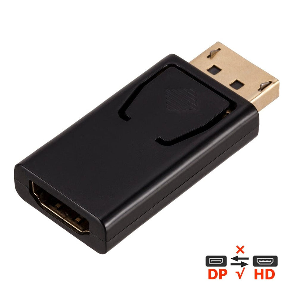 4K DisplayPort to HDMI-compatible Adapter Converter Display Port Male Mini DP to Female HD TV Cable Adapt Video For PC TV Cable