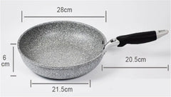 Stone Frying Wok Pan Non-stick Ceramic Pot Induction Fryer Steak Cooking Gas Stove Skillet Cookware Tool for Kitchen Set