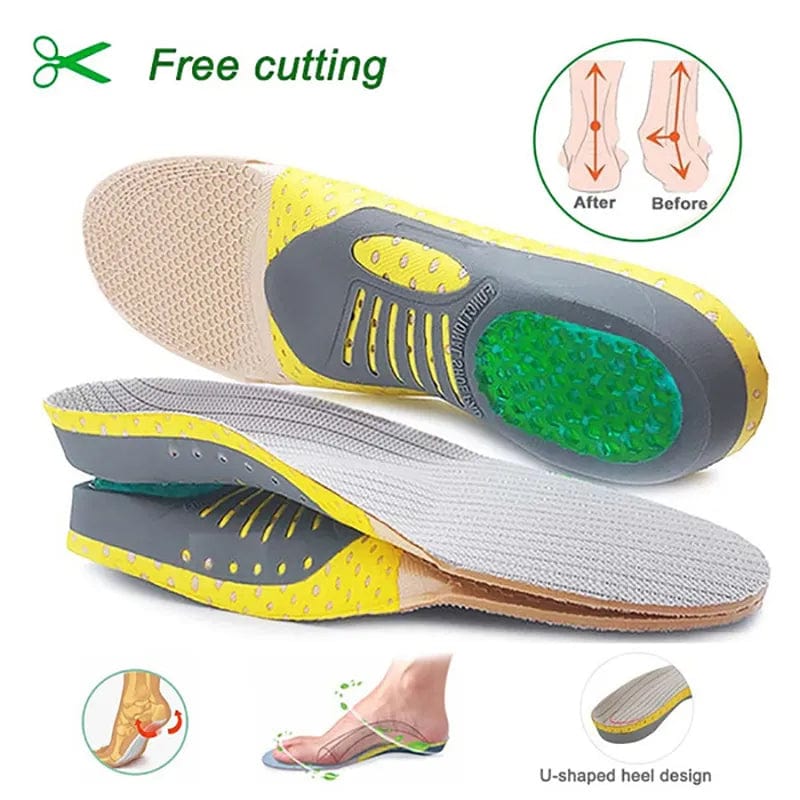 1 pair Orthopaedic Insoles Orthotics Flat Foot Health Sole Pad for Shoes Insert Arch Support Pad for Plantar Fasciitis Feet Care