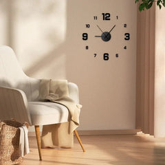 Wall Clock Creative Frameless DIY Wall Decal Home Silent Clock Living Room Office Wall Decoration