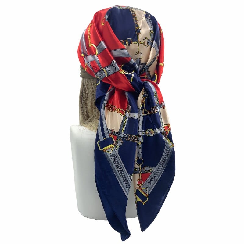 Square Silk Scarves Women 90*90cm Satin Hijab Scarf Muslim Female Chiffon Shawls And Wrap Hair Head Scarves Pareo Bandanna