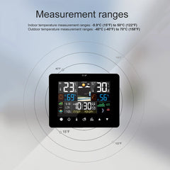 Weather Station Alarm Clock Multifunction Thermometer Hygrometer Touch Screen Wireless Sensor Sunrise Sunset