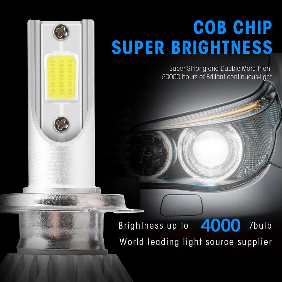 2x Led Headlights H7 LED H11 H4 Hi/Lo H1 H3 H8 HB1 HB3 HB4 HB5 HIR2 H13 H27 9005 9006 Bulbs 3000K 6000K 8000K COB C6 car lights