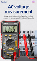 Digital Multimeter True RMS Handheld High Precision Tester NCV AC/DC Voltage Current Resistance Ohm Tool