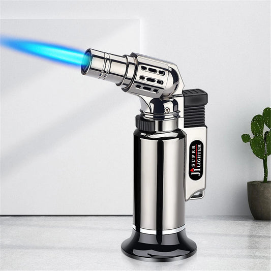 Gas Lighters Metal Windproof Turbo Welding Torch Kitchen Cooking Adjustable Flame Powerful Spray Gun Cigar Lighter For Men Gifts