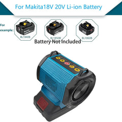 wireless Bluetooth speaker, for Makita/ Dewalt 18V/20V lithium-ion battery, Outdoor portable speaker, home, car, desktop