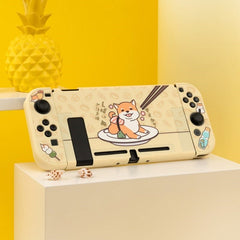 GeekShare Case Cute Steamed Bread Rabbit Cartoon Soft Full Cover Back Girp Shell For Nintendo Switch Accessories