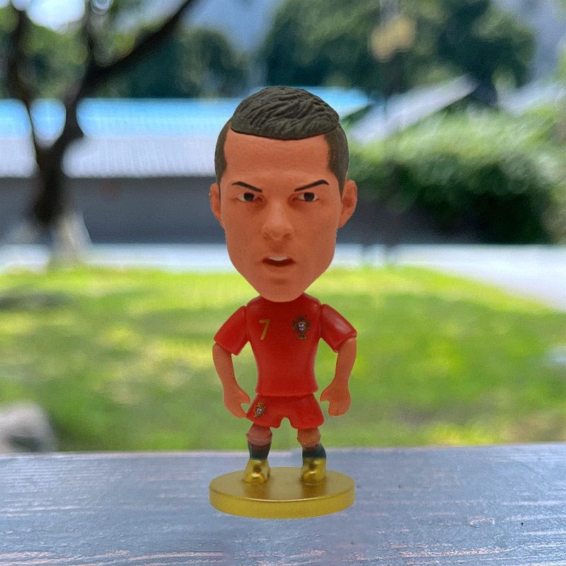 6.5cm Soccer Star Figure Mini Football Player Car Ornaments Collection Doll Star Sports Action Figures Souvenirs Toys Fans Gifts