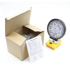 LED Work Light Flashlight Torch Portable Emergency Flood Lamp Camping lamp,For Makita/Dewalt/Milwaukee/Bosch 18V Li-ion Battery