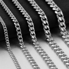 Stainless Steel Cuban Chain Necklaces for Women Men Long Hip Hop Necklace On The Neck Fashion Jewelry Accessories Friends Gifts