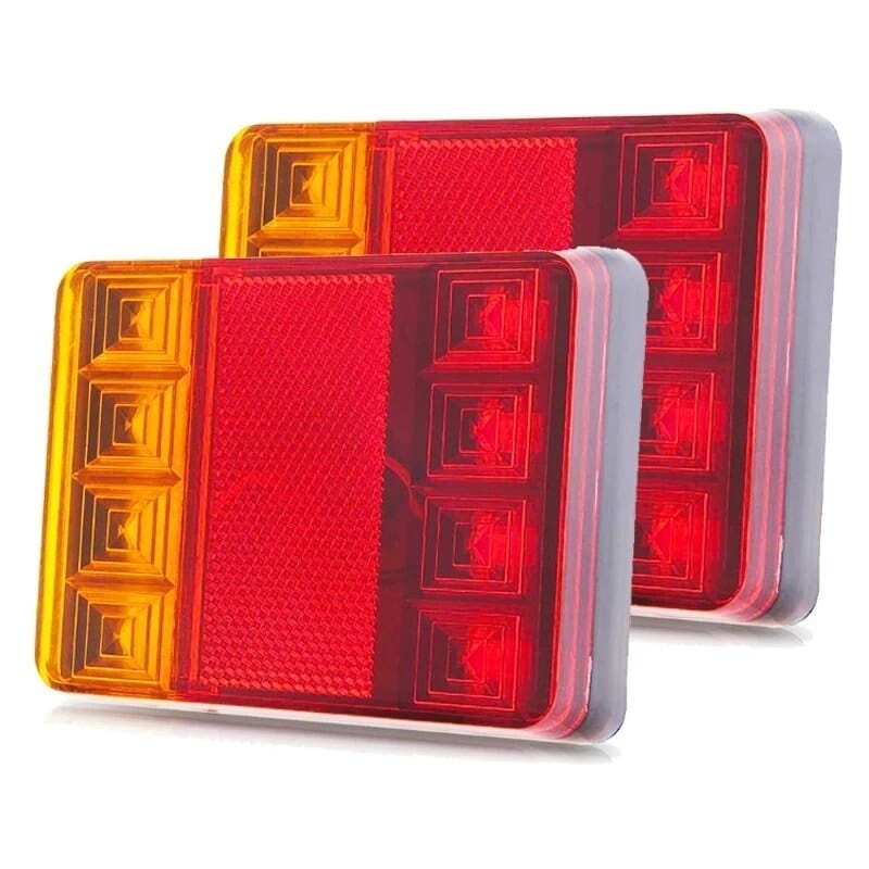 Pair Boat Led Tail Lights Waterproof 10 LED Car Rear Lamps Trailer 12V Rear Parts for Trailer Truck Car Lighting Waterproof IP65