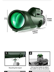 Telescope Portable Zoom HD 5000M Folding Long Distance Mini Powerful Telescope for Hunting Sports Outdoor Camping Travel