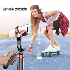 Portable camera tripod with wireless remote control and 360 ° rotation for video recording, video recording, and live streaming