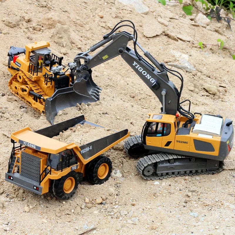 2.4G Remote Control Excavator RC Model Car Toys Dump Truck Bulldozer Engineering Vehicle Christmas Birthday Gifts