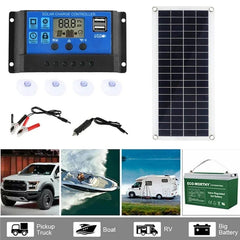 15W Solar Panel 12V Solar Cell With 60A Controller Solar Charge for Phone RV Car MP3 PAD Charger Outdoor Battery Supply