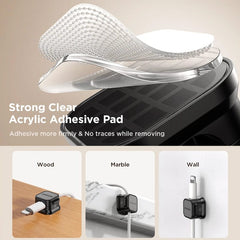 Magnetic Cable Clips Cable Smooth Adjustable Cord Holder Under Desk Cable Management Wire Keeper Cable Organizer Holder