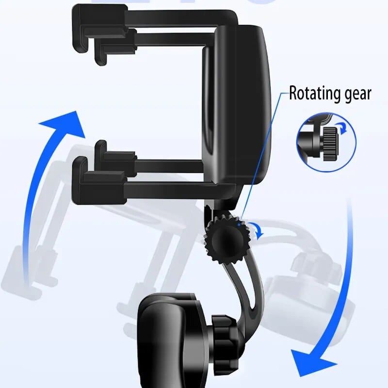 Car Mirror Phone Holder Telescopic 360° Mount Mobile Phone Support Stand Car GPS Adjustable CellPhone For iPhone 13 Holder