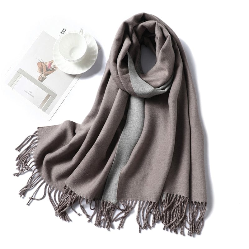 Winter Cashmere Scarf Women Thick Warm Shawls Wraps Lady Solid Scarves Fashion Tassels Pashmina Blanket Quality Foulard 2023 New