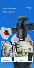 2L Hand Pump Foam Sprayer with 3 Types of Nozzle Hand Pneumatic Foam Cannon Snow Foam Car Wash Spray Bottle Car Window Cleaning