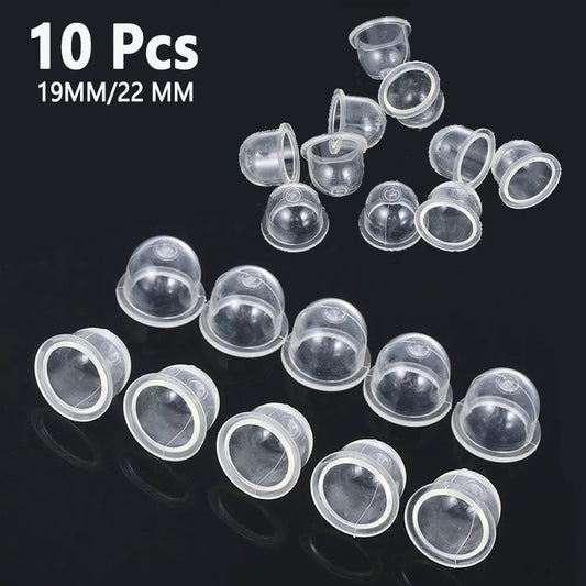 10PC White Transparent Fuel Pump Carburetor Oil Bubble Primer Bulb Chainsaws Trimmer Brush Cutter Eradicator Clear Tool  14-19mm