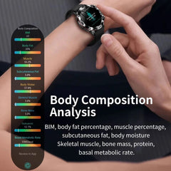 Blood Lipids Uric Acid Blood Glucose Smart Watch For Men ECG+PPG Fitness Tracker Clock Bluetooth Call Health Smartwatch