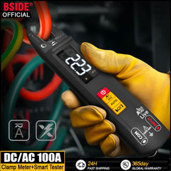 Digital Clamp Meter Fork DC AC 100A Smart Ammeter Pliers T-RMS Current Auto Multimeter Voltage Ohm Electrical Tester