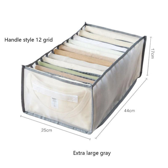 Sweater Clothes Storage Grid Boxes Student Dormitory Wardrobe Closet Drawer Organizer T-shirt Pants Clothing Separation Box - Wowza