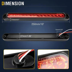 Ultra-thin LED Tail Light 15 LED 24 V 12 V Truck Trailer Side Light Brake Light Red Yellow White For Pickup Truck Taillight