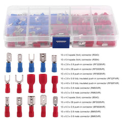 Cable Connector 480/300/280PCS Insulated Electrical Wire Crimp Spade Butt Ring Fork Set Ring Lugs Rolled Terminals Assorted Kit