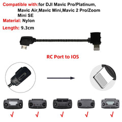 Data Cable OTG Remote Controller to Phone Tablet Connector USB TypeC IOS Extend for DJI Mavic MINI/2/3 Pro/SE/Pro/Air/Mavic 2/3