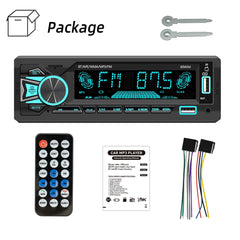 Car Radio 1 Din Stereo Bluetooth MP3 Player FM Receiver With Remote Control AUX/USB/TF Card In Dash Kit Universal