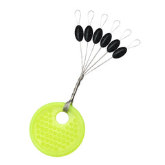 Set Rubber Silicon Space Bean Sea Carp Fly Fishing Black Rubber Oval Stopper Fishing Float Fishing Bobber