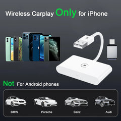 Wireless CarPlay Adapter dongle for iPhone Wireless Auto Car Adapter,Apple Dongle,Plug Play 5GHz WiFi