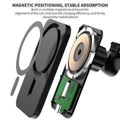 Magnetic Car Wireless Charger mac safe for iPhone 12 13 14 15 pro max mini Air Vent Car Phone Holder Stand Fast Car Charging