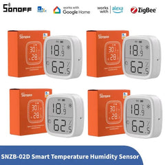 Zigbee Smart Temperature Humidity Sensor Large LCD Remote Real-time Monitoring Ewelink APP Via Alexa Google Home