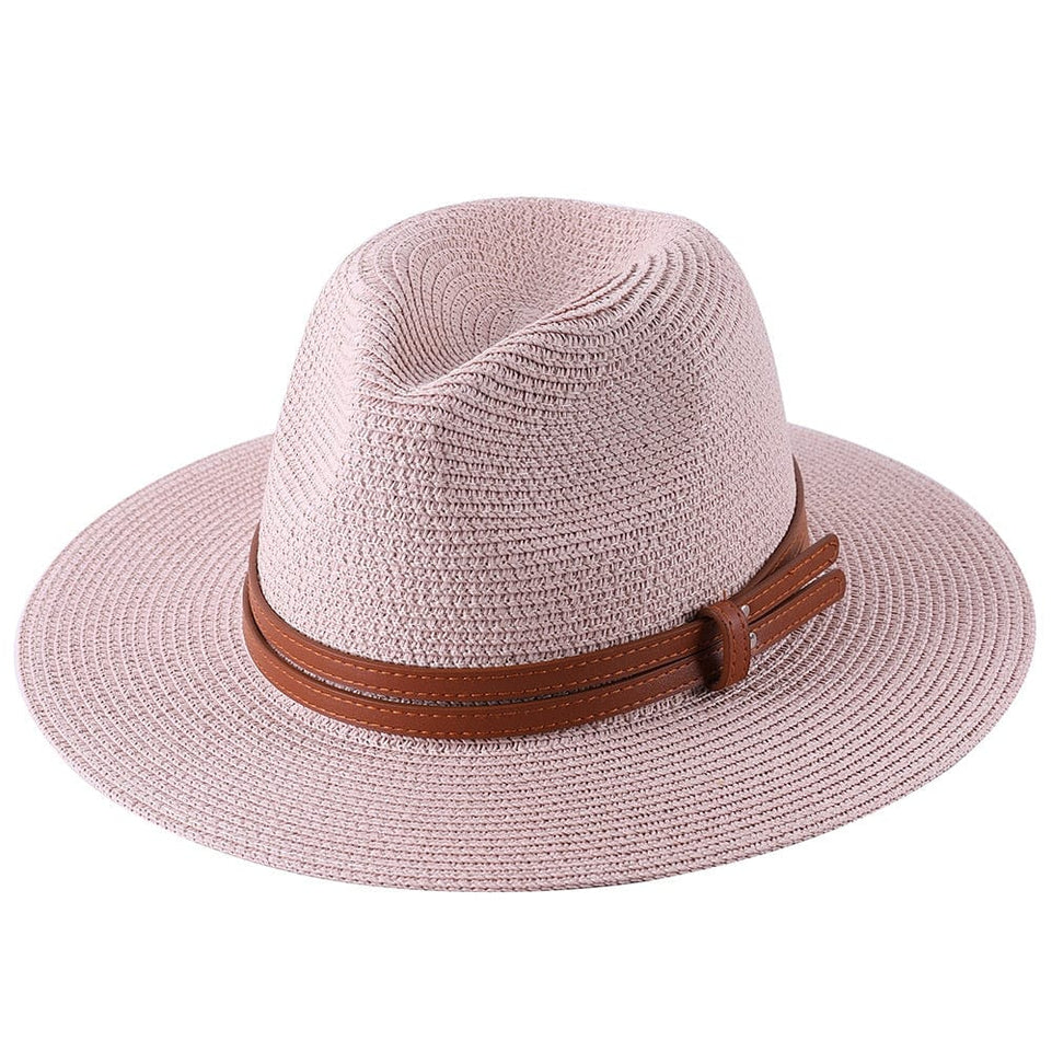 56-58-59-60CM New Natural Panama Soft Shaped Straw Hat Summer Women/Men Wide Brim Beach Sun Cap UV Protection Fedora Hat