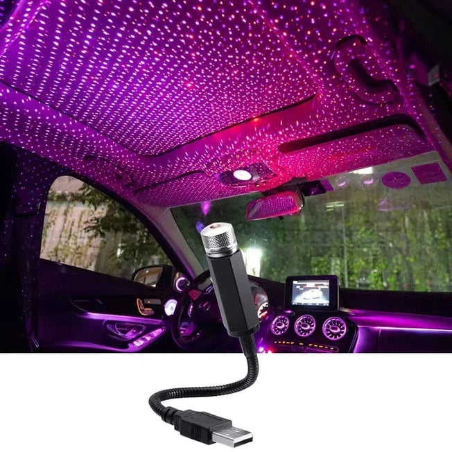 Car Interior LED Roof Star Night Light Projector Atmosphere Romantic  Lamp USB Decorative Lamp Adjustable Car Interior Decor Light